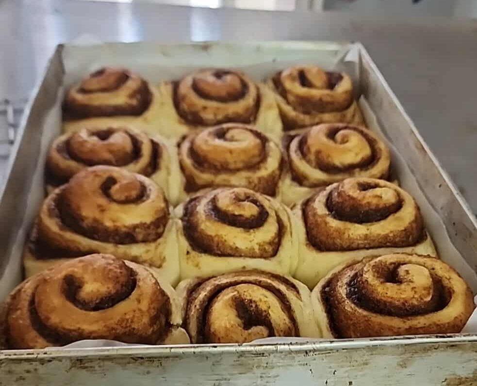 Cinnamon rolls fresh from the oven